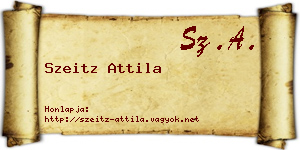 Szeitz Attila névjegykártya