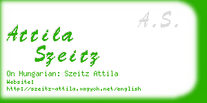 attila szeitz business card